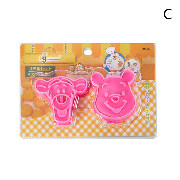 1 Par Cookie ters Plast e Cartoon Pressable kjeksform Bak C