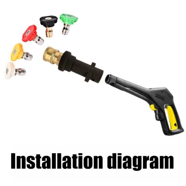 Karcher K2-K7 Högtryckstvättadapter med 5-färgs snabbkoppling