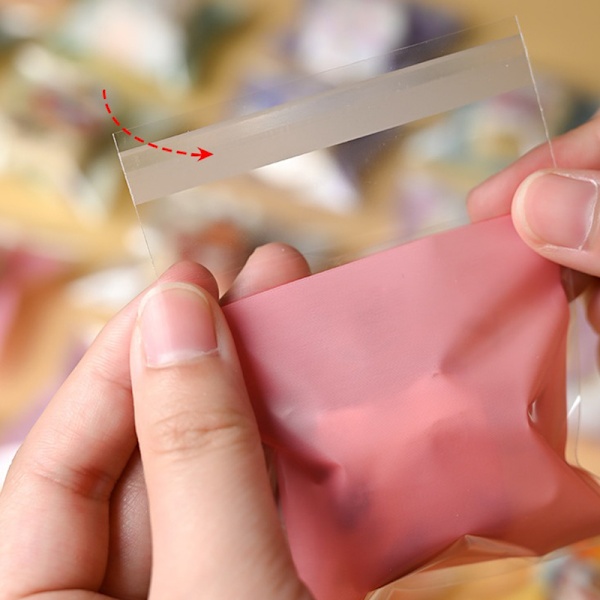 100 st transparenta presentpåsar i plast för kakor, godis och kex A