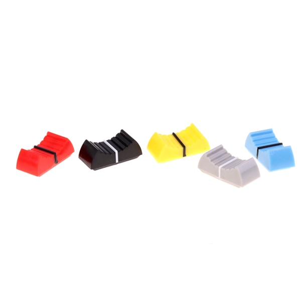 10 STK Fader Knob Cap Touch Sensitive Slider Ribbed Mixer Desk S Black
