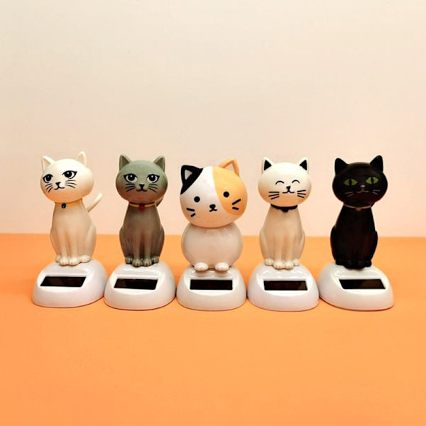 Solar Dancing Toy e Cat Solcelledrevet Swinging Cat Dashboard Eller A