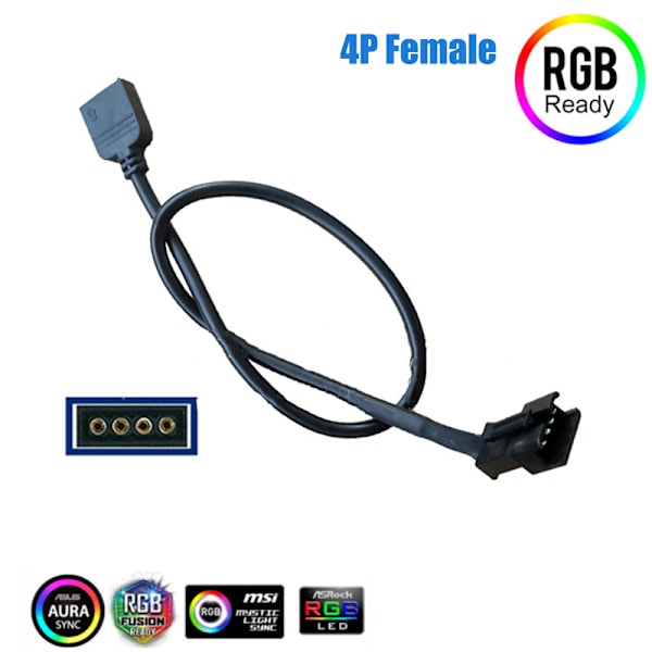 Bundkort RGB Adapter Konverteringskabel 5V 3Pin / 12V 4Pin Led 4P Female
