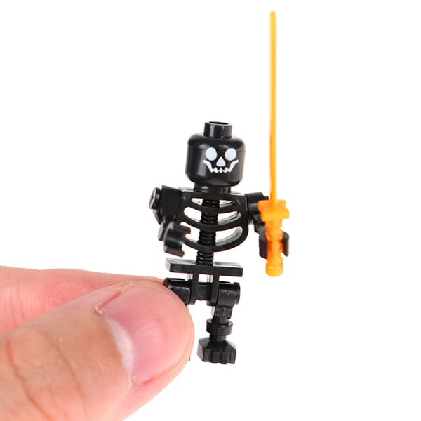 4 stk skelet (lige arme / drejearme) Pirates Castle Buil Black