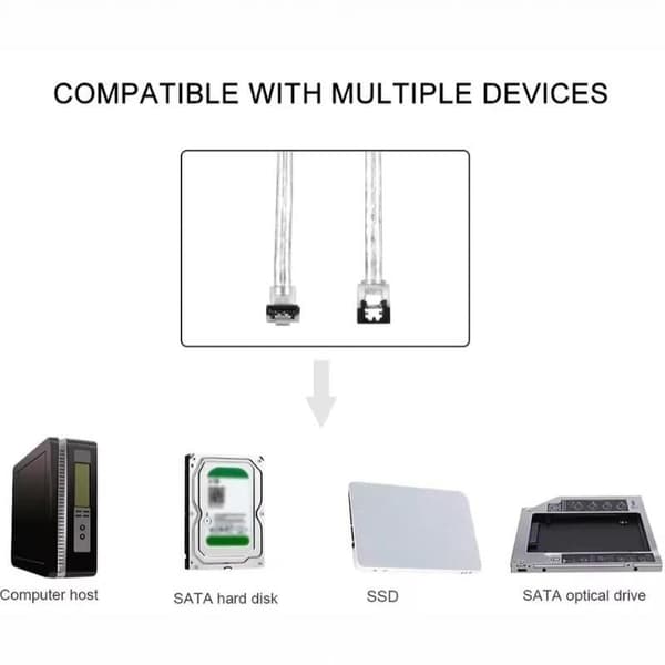 SATA 3.0 III 6Gb/s 10cm harddisk rett kabel for HDD A4