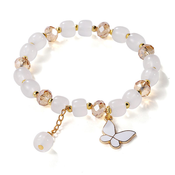 Kvinnor Flickor Glaspärlor Armband Butterfly Form hänge Damer A16