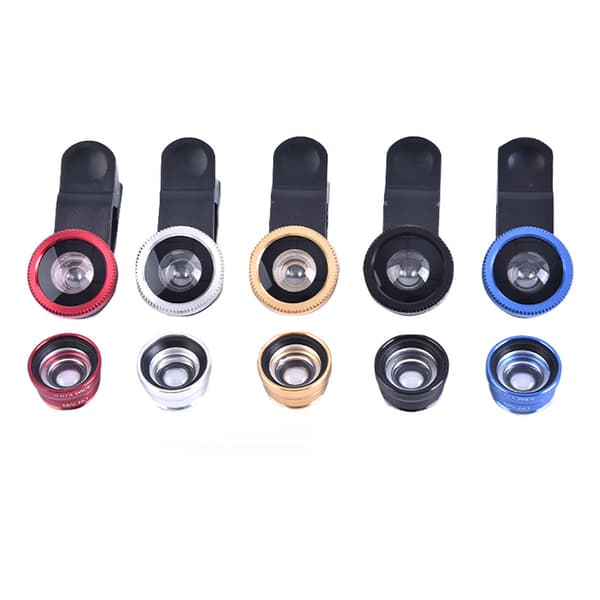 3I1 mobiltelefon Fish Eye+vidvinkel+makrokameralinse