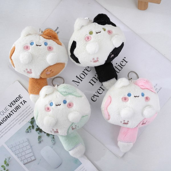 Tuan Tuan Meow Pendant Squeaking Tail e Cat Plush Doll Key Chai Brown