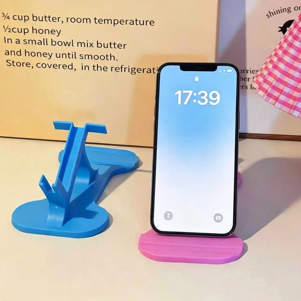 Lettvekts telefonstativ i plast, stabil base for hjemmekontor A2