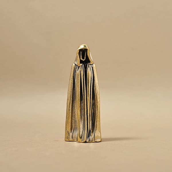 Grim Reaper Liten Statue Messing Ansiktsløse Menn Figurer Retro Hjem A1