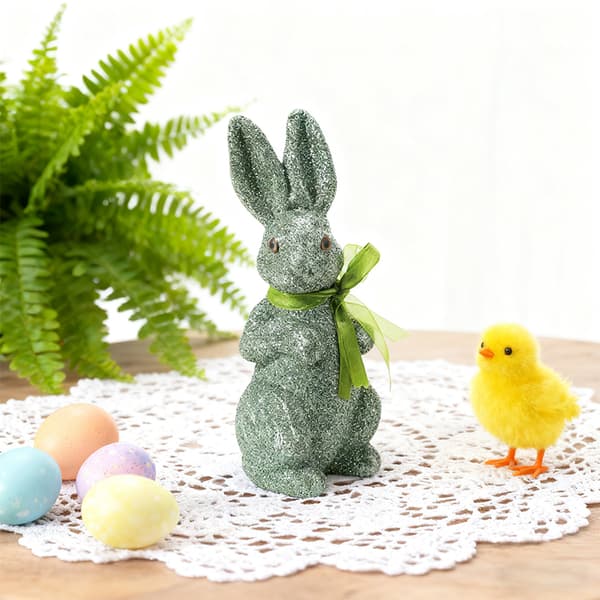 Påskdekoration Mousserande Skumkaninfigur A