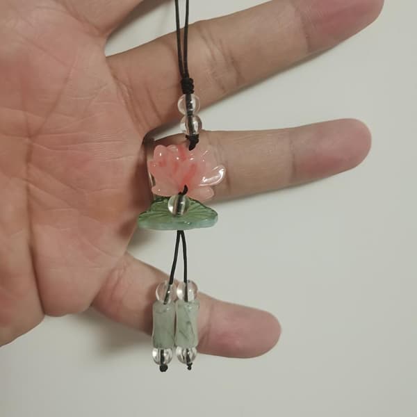 1/3/5 st sommar lotus telefonberlock hänge simulerad blompärla A1
