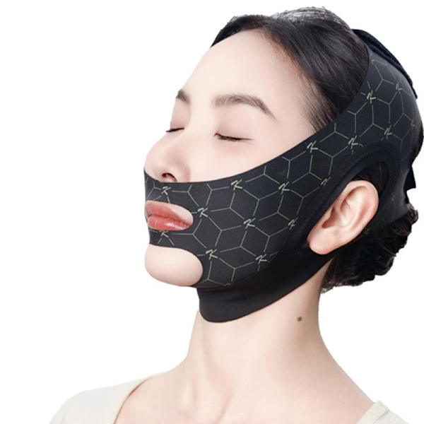 Elastisk V-formad maskrem Dubbelpress Ansiktsskulpterande mask Double layer