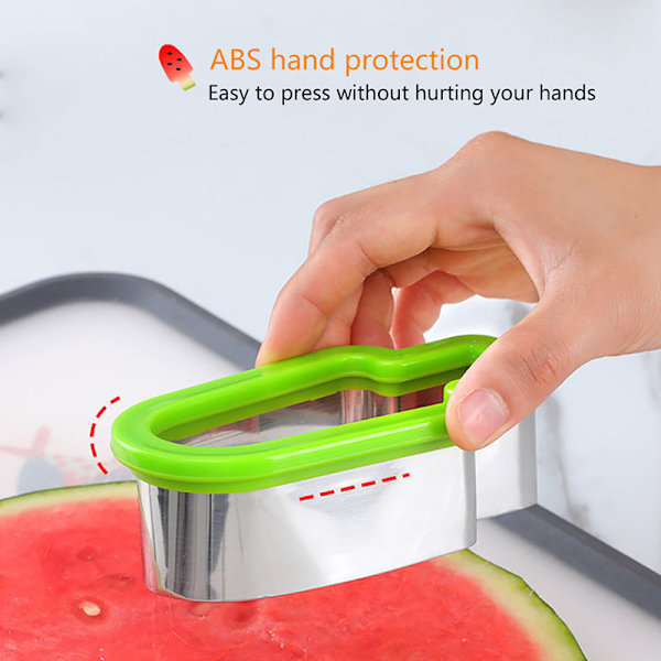 1 stk Stanless Steel Vannmelon og Slicer Popsicle Form Form