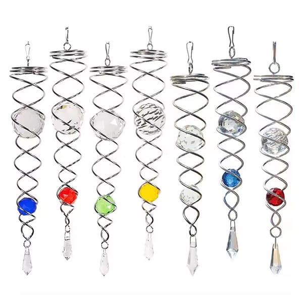 Sun Catcher Wind Spinner Dekorativ Spiral Spiral Wind Spinner Green