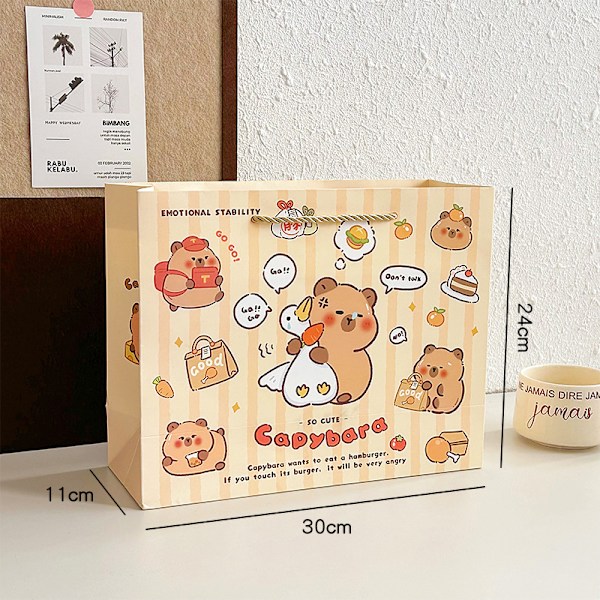 Kapibala papperspåse Capybara Kuromi Candy Cookie Presentförpackning Ba A1