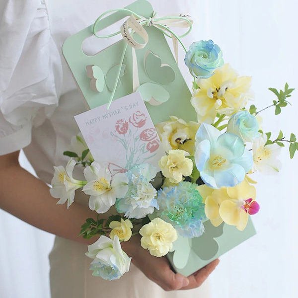 Bukett Tote Box Butterfly Hollow Out Handle Basket Party Gift A4