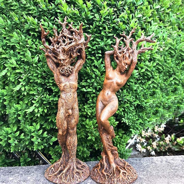 Metsänjumalatar-patsas Hartsipuu jumala Veistos Ornament Garden A