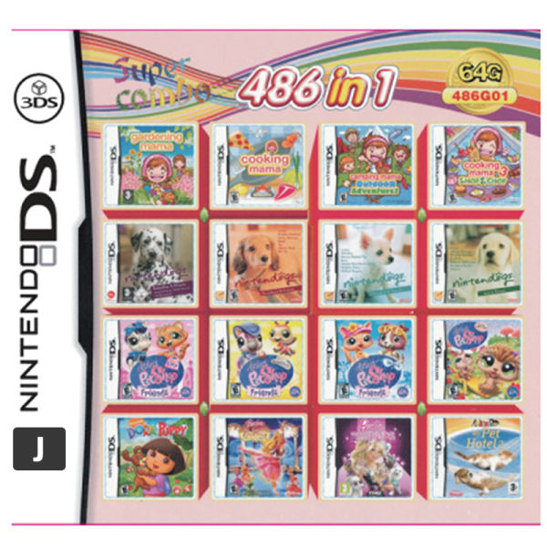Kompilasjonsspillkassettkort for Nintendos DS 3DS 2DS Super J