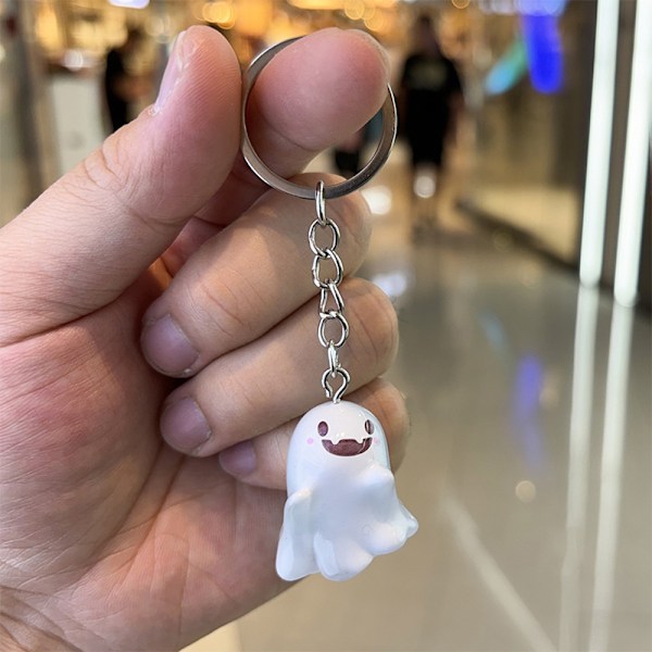 e Liten Spöke Harts Figursnyckelring För Kvinnor Nyckelring Väska Charm A1
