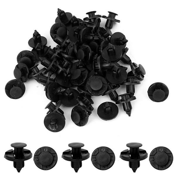 50 stk/sæt 8mm hul plastnitter Fastener Push Clips