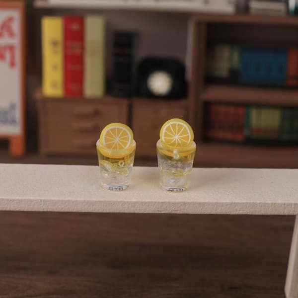 2 st Mini Citron Isdryck Kopp Modell DIY Dockhus Tillbehör A2