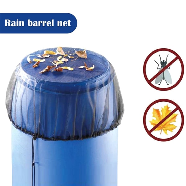Mesh Cover Netting For Rain Barrels Vannbøtter Vanntank 80CM