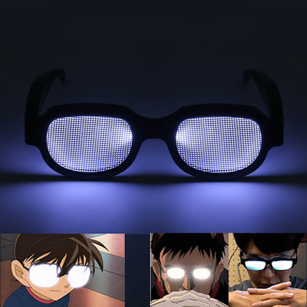 Nye Led Lys Briller Conan Med Samme Type Lysende Glas A2