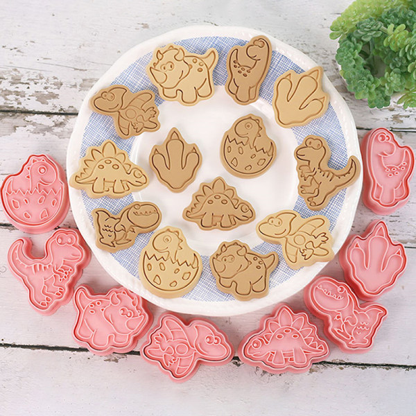 8 Stk Cookie ter Form Plast Press Biscuit Form Stempel Bagegrej