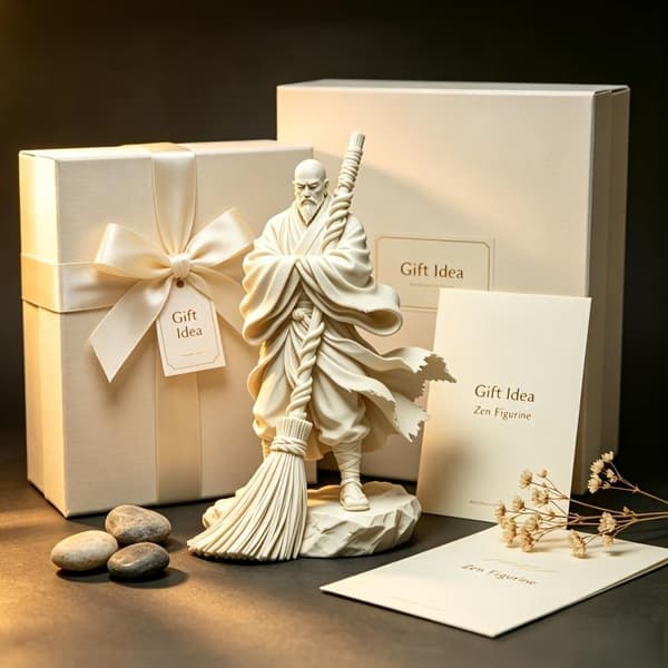1 st Zen Orientalisk Munkfigur Flödande Robe Tesalong Meditati