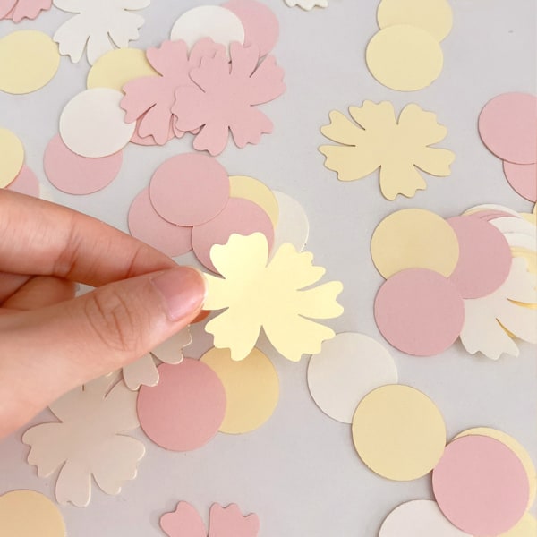 100 st/pack Färgglada konfetti rosa prickar Flower Throw Party Deco A