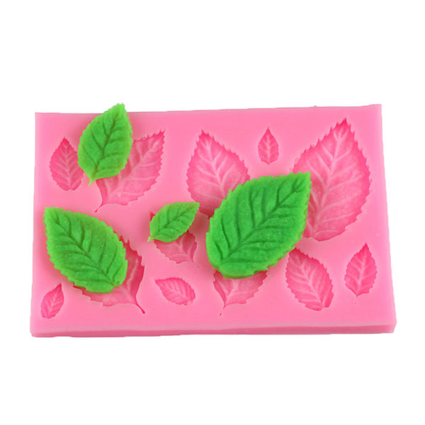 Bladformet silikonform Blader Kakedekor Fondant Cookies Mou