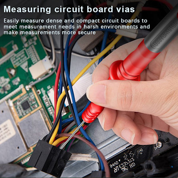 1 par Universal Multimeter Test Probe Spets Testledningsförlängning Black