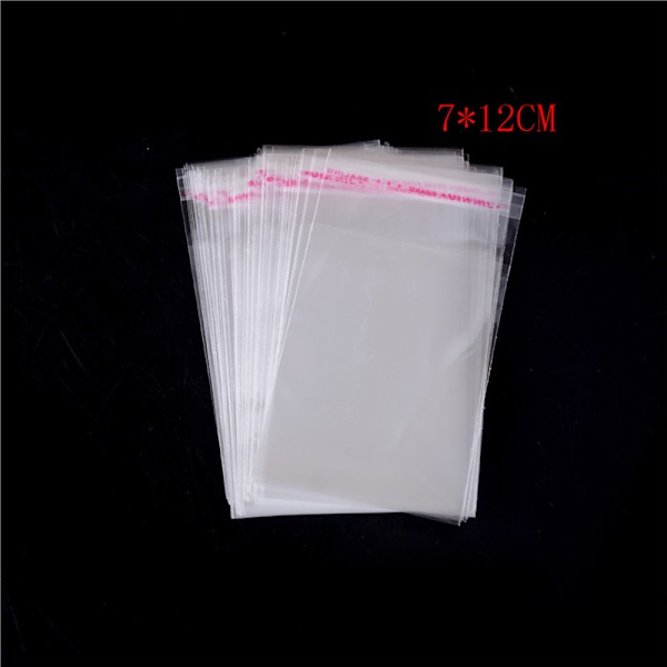 100Pcs/Bag OPP Clear Seal Self Adhesive Plastic Jewelry Home Pa 7*12CM