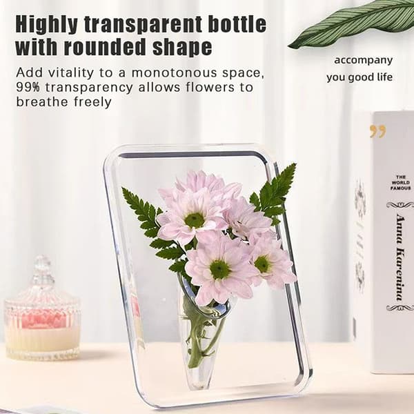 Ramme Blomstervase Klar Akryl Vase For Blomster 2pcs