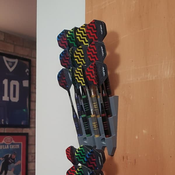 1 stk. Vægmonteret Dart Display Rack Holder 9 Pile Pladsbesparende A2
