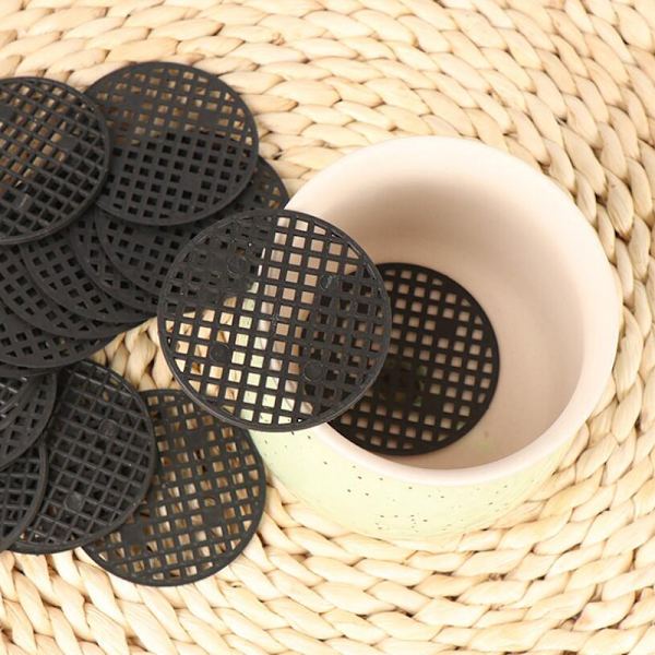 10 stk Blomsterpotte Hull Mesh Pad Bunn Gitter Matte Pustende Leakp 3.5cm