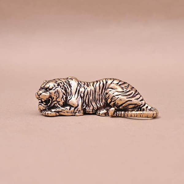 Messing Zodiac Tiger Kontorbordpynt Statue Møbler Te Pe Copper