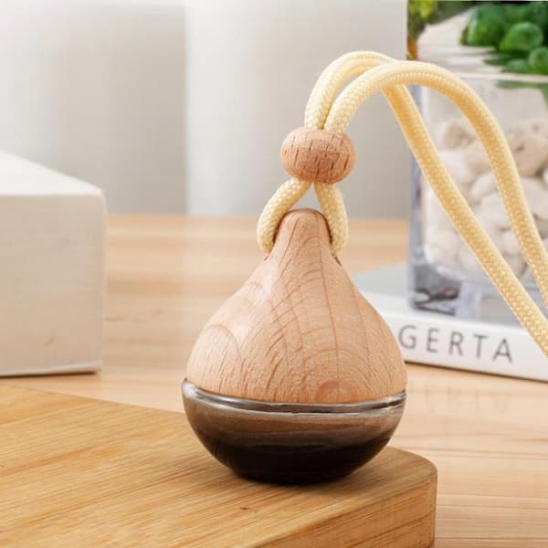 1 stk. rund bilparfumeflaske ornament aromaterapi æterisk olie A3