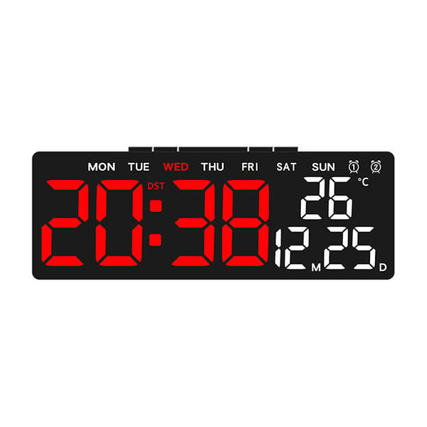 Digitala väggklockor LED väckarklocka stor display bordsklocka W Orange