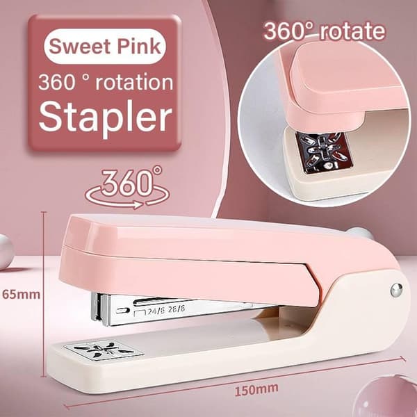 360° roterende stiftemaskin arbeidsbesparende langpapir roterende stiftemaskin 24/6 blue