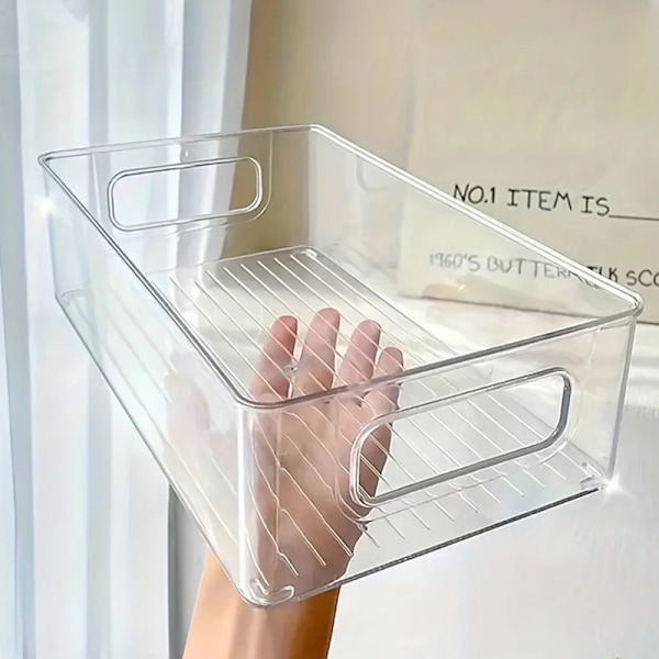 Akryl opbevaringsboks skrivebord kosmetik transparent plastikboks D A2