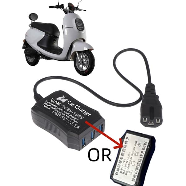 1 stk 18W 12-120V USB-konverter 5V3A hurtigoplader til telefoner og