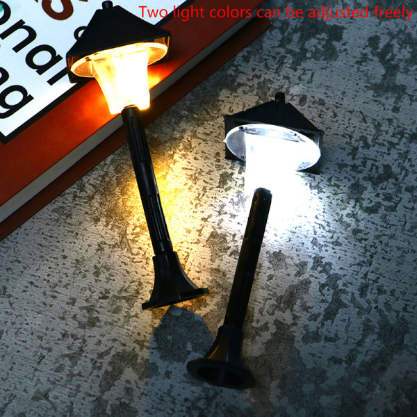 1:12 Dollhouse Miniature Park Street Lamp LED-lamppujen lyhtypylväs