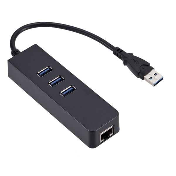 3-porte USB 3.0 Gigabit Ethernet Lan RJ45 netværksadapterhub