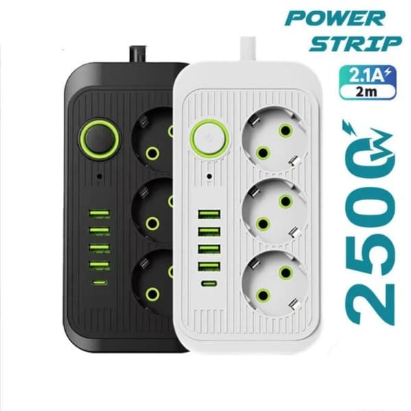 EU-pistoke AC-pistorasian jatkojohto USB-pistorasia A4