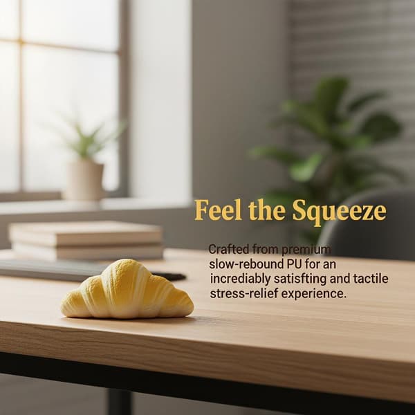 Croissant Langsomt Stigende Squishy Fidget Legetøj Brød Gave