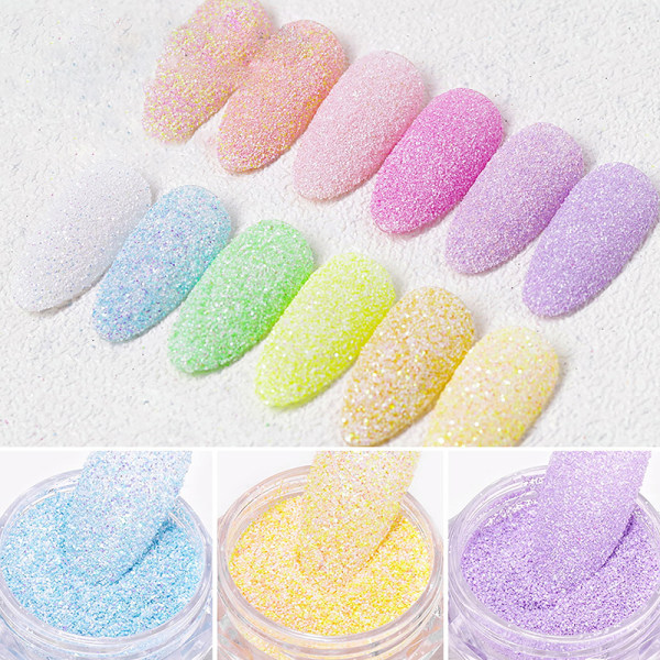 Nail Aurora Glitter Nail Shining Flour Nail Decoration Nail Pai Blue