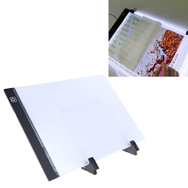 A4 LED-lyspute for diamantmaling 5D diamantbroderi