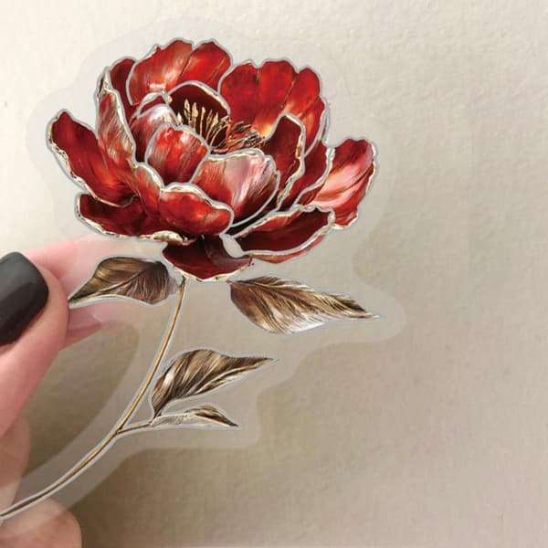 50 kpl hopeakukka - hopeapinnoitetut tarrat DIY-puhelinkoteloon 50PCS