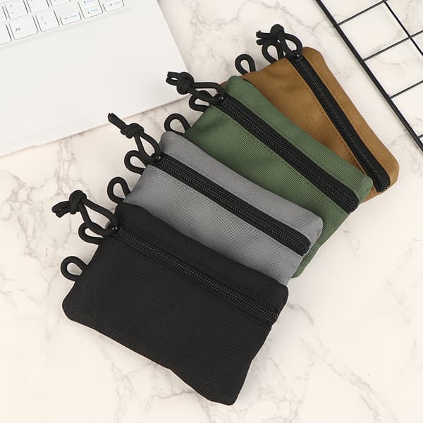 Mini EDC Pung Diverse Taske Multifunktionel Opbevaringspung Brown